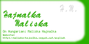 hajnalka maliska business card